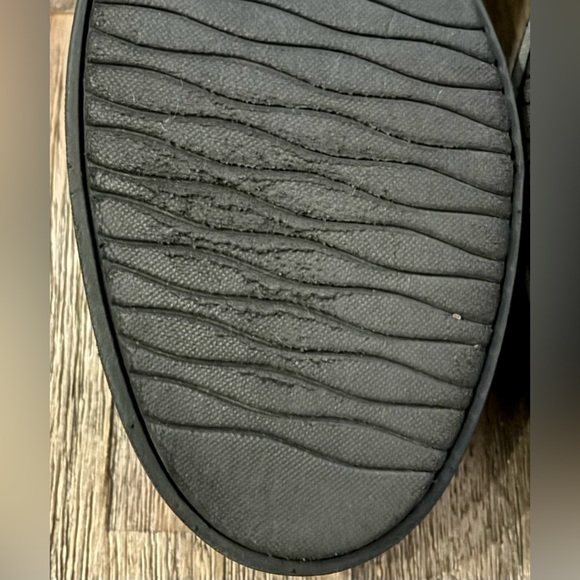 Ladies Clarks Black Leather Loafers w/ Animal Hair Print Upper - size 7 - Picture 6 of 12